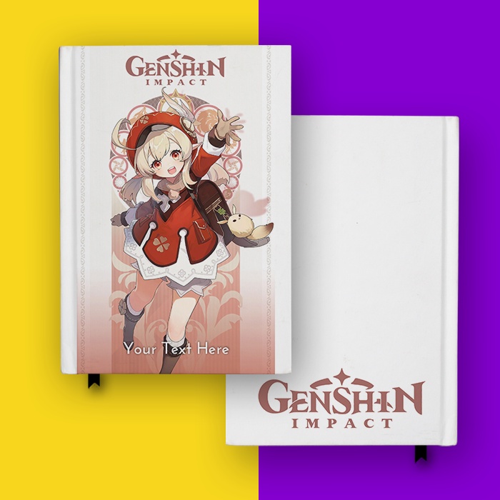 

Notebook Anime Game Genshin Impact Klee Hardcover Buku Tulis Catatan Custom Nama Notes Agenda Planner Diary Jurnal