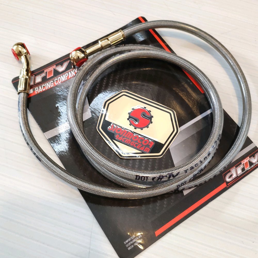 Selang Rem Cakram Driv 130 cm Silver Nepel Emas SION MOTOR