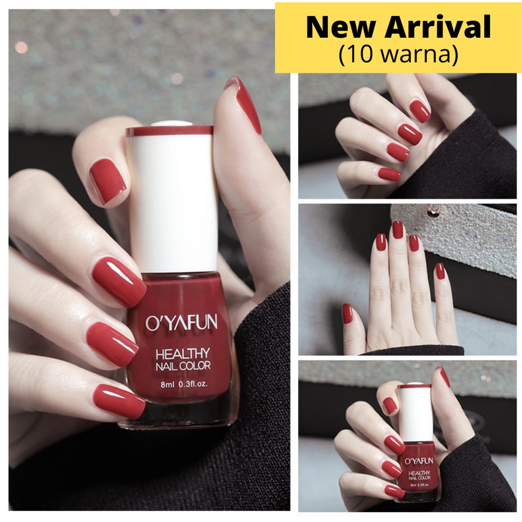 OYAFUN [ORIGINAL] BARU Peel Off kutek JB102 cat kuku halal muslimah Gel Nail polish O'yafun Kuteks