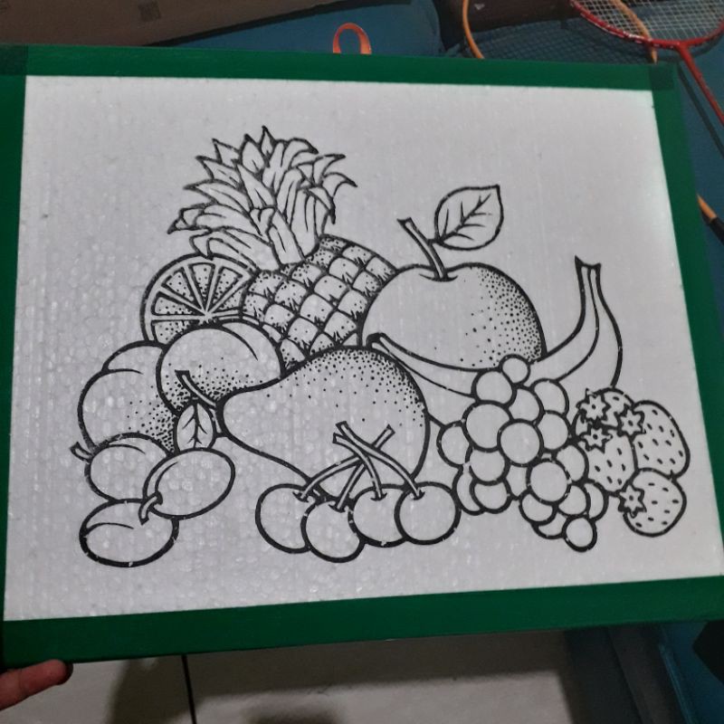 

styrofoam lukis anak buah