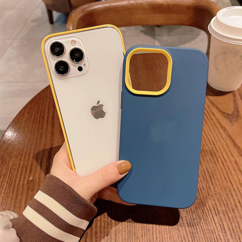 3 in 1 Soft Case Silikon Shockproof Cover iPhone 13pro MAX 12 11 Pro MAX X XS MAX XR SE 2022 2020 7 8 Plus