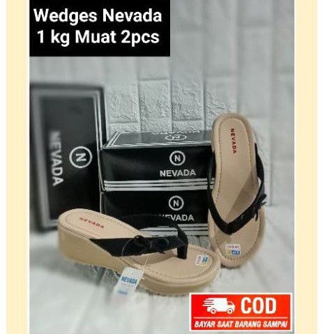 Sandal Wedges Cewek NVD | Sendal Wedges Hak Tinggi 5cm (WN001)