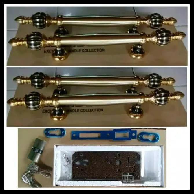 HANDLE/TARIKAN PINTU KUNINGAN MEWAH