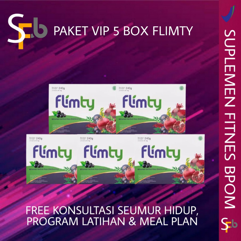 FLIMTY FIBER DETOX 100% ORIGINAL DIET 5 BOX 90 SACHET  BPOM ANTIOKSIDAN