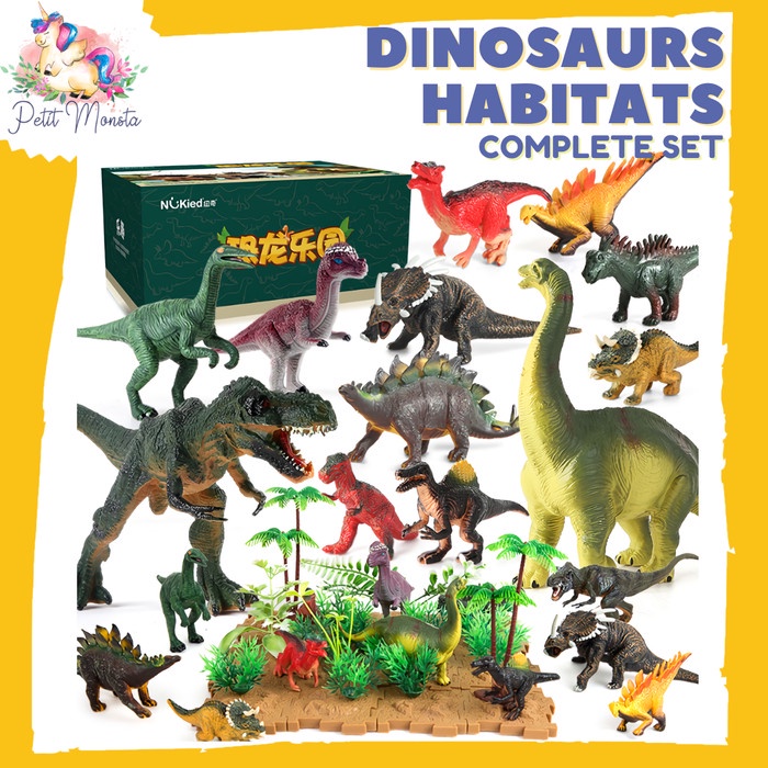 Mainan Dinosaurus Habitat Lengkap - Miniature Dino Set