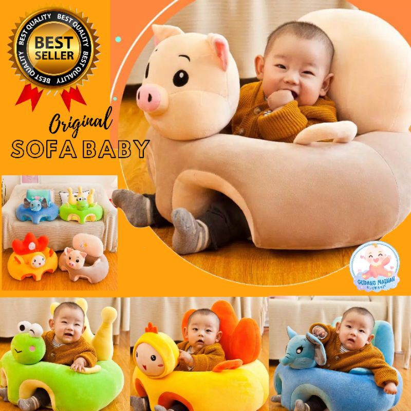 PROMO HAPPY! Gratis Isi Sofa kursi bayi lucu karakter belajar duduk FREE DAKRON n Vakum