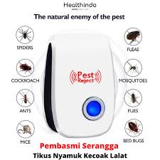 Perangkap Nyamuk Alat Pengusir Serangga Nyamuk Anti Tikus  Kecoa Hama Pest Reject Ultrasonic  Repeller Elektronik