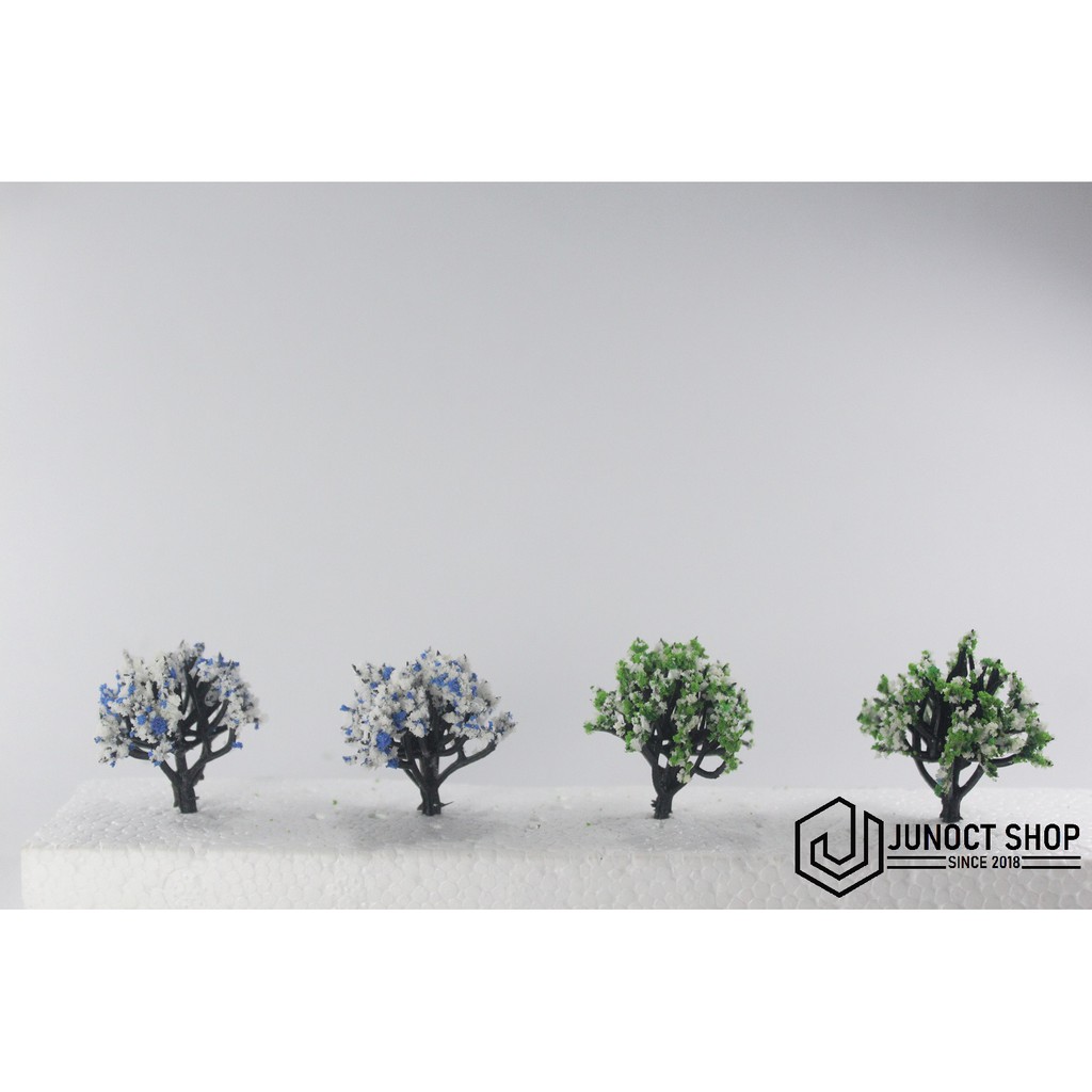 MAKET POHON KECIL 1:150 1:200 DENGAN BUNGA BERWARNA - MINIATUR DIORAMA