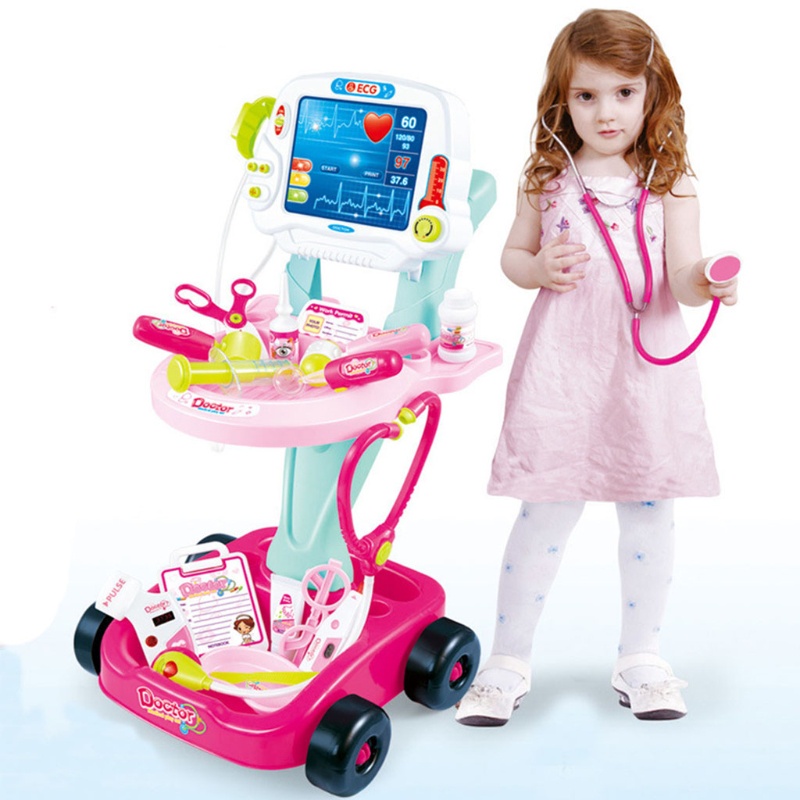 Mary Simulated Medical- for Play Set Kit Keranjang Dokter Multi Fungsi Pretend for Play Mainan Anak Laki-Laki Dan Perempuan