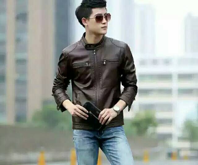 JAKET PRIA CASUAL SEMI KULIT PUNDAK