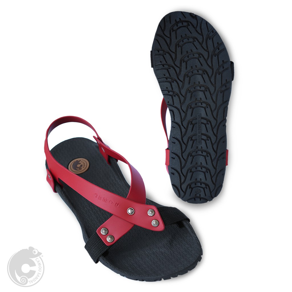 CAMOU - Borneo Red - Sandal Gunung Sandal Tali Pria Anti Slip