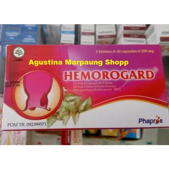 HEMOROGARD obat Wasir dan Ambeien Per bok 30 Kapsul