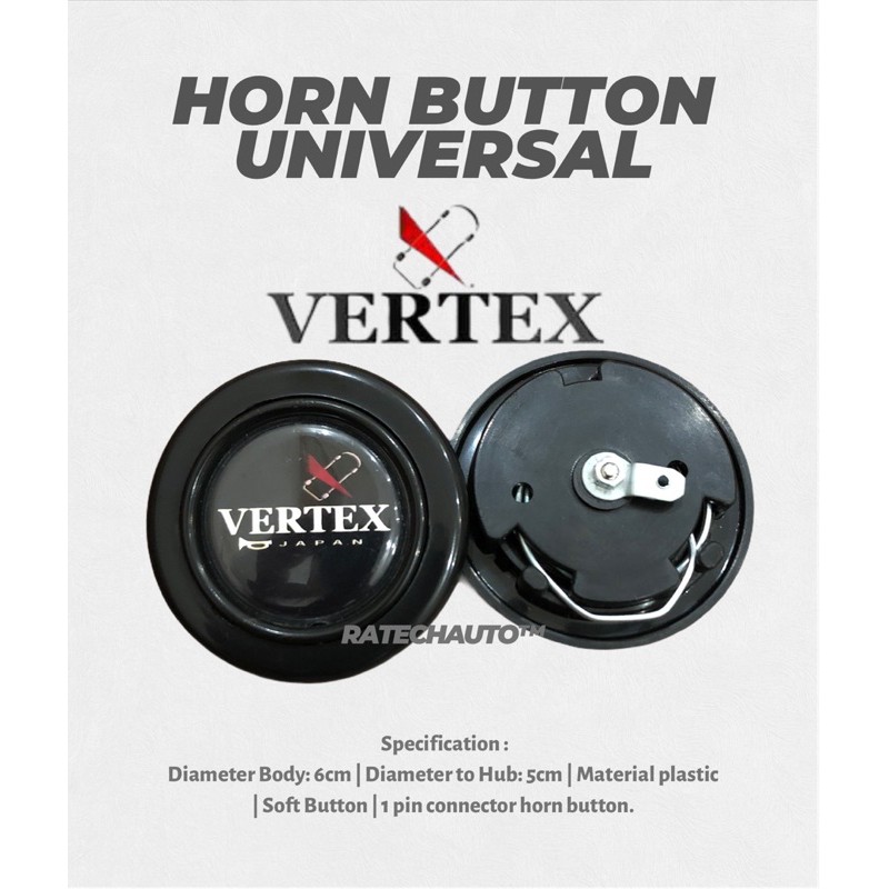 HORN BUTTON RACING STEERING WHEEL VERTEX-TOMBOL KLAKSON STIR RACING VERTEX-KLAKSON  SETIR VERTEX