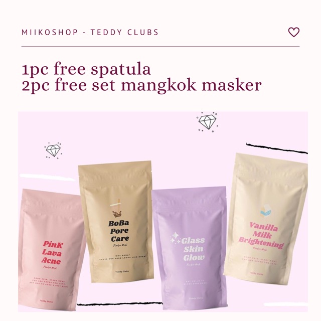 [READY JAKARTA] TEDDY CLUBS FACEMASK masker