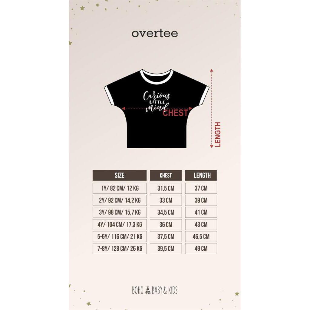 Baju Kaos Bayi Anak BOHOPANNA Overtee Boho X Lettering And Life