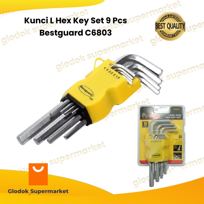 Kunci L Hex Key Set 9 Pcs Bestguard C6803