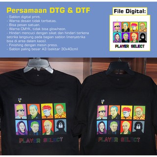 Custom Kaos Print Sablon Digital DTF  Direct Transfer 