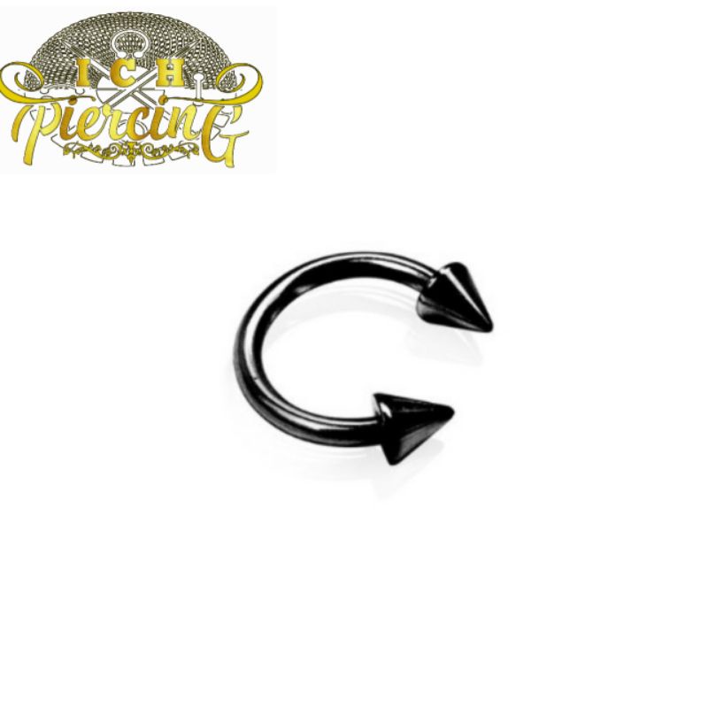 Anting Nose stud / Piercing hidung / Anting hidung c jarum hitam 6mm