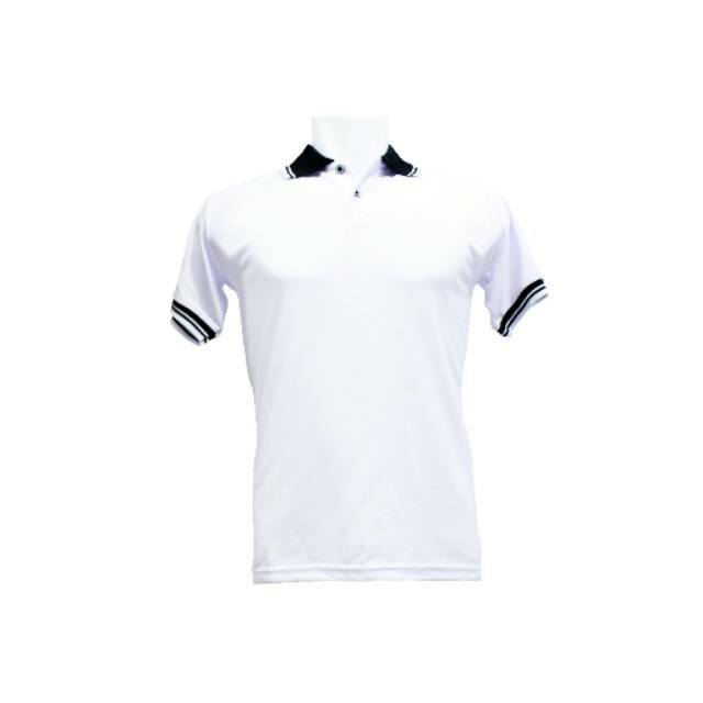 Yb Polo Shirt Kaos Kerah Putih Kombinasi Baju Pria Cowok Kaus Casual