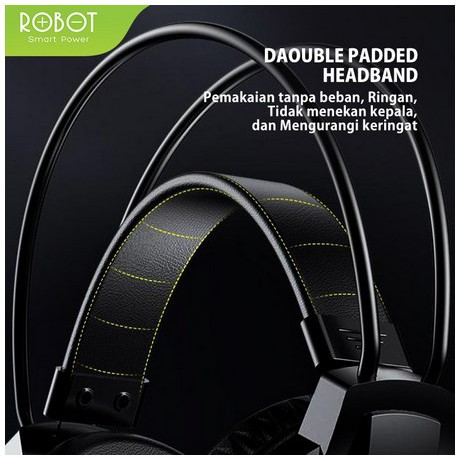 Robot RH-P10 / RHP10 Headset Headphone Gaming Komputer PC Laptop 3.5mm + Mic free splitter Y