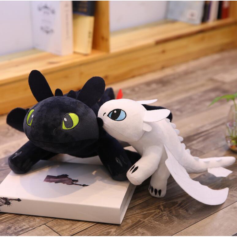 toothless and light fury stuffed animals