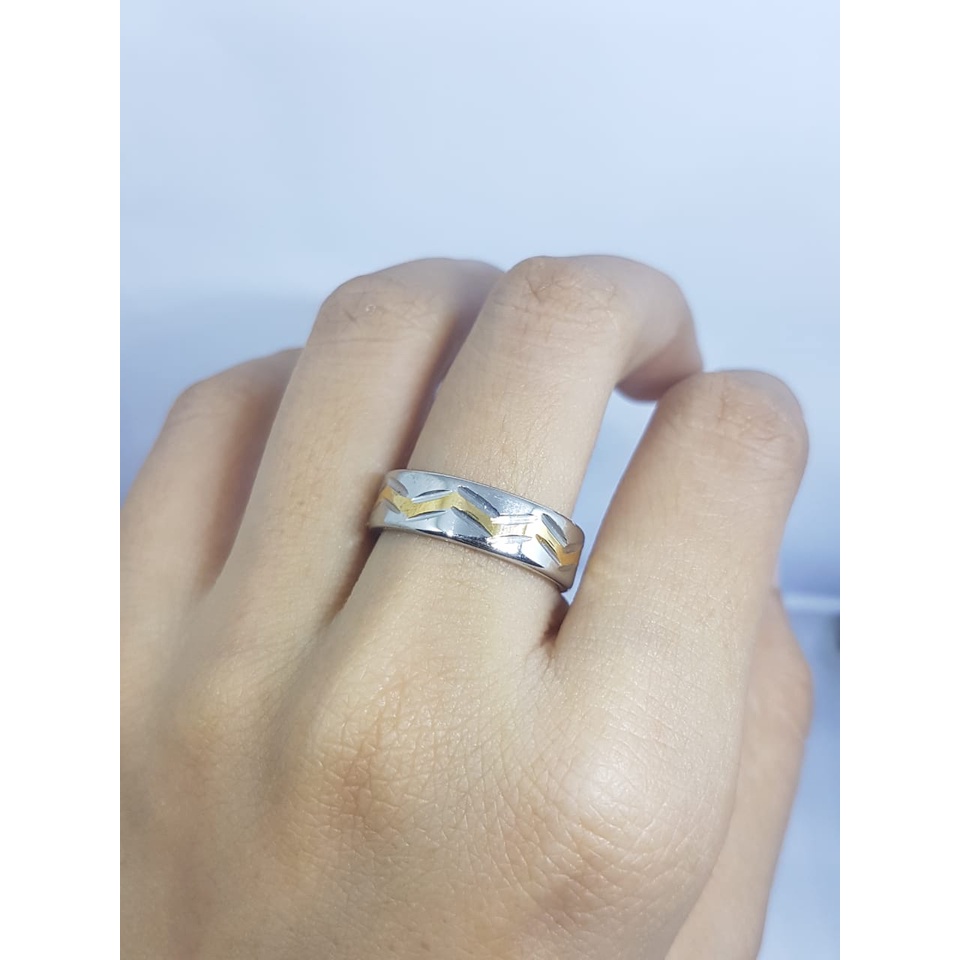 Cincin Couple Titanium ANTI KARAT SELAMANYA PGM CT120 (SATUAN)