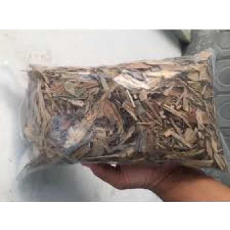 daun bambu cacah kering media tanam/kompos