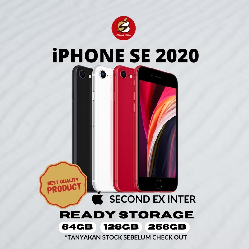 iPHONE SE (2020) 64GB SECOND LIKE NEW GARANSI INTERNATIONAL