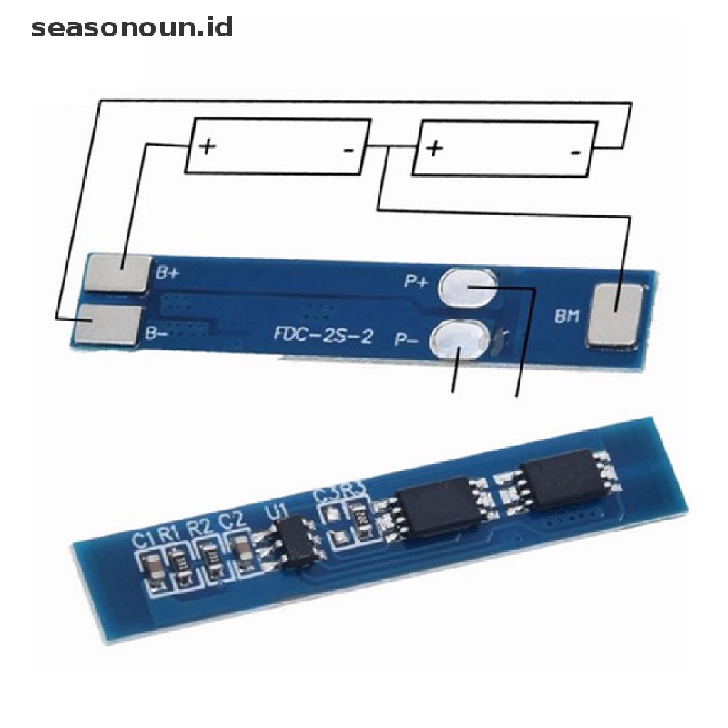 Modul Board BMS Pelindung Charger Baterai Lithium Li-ion 18650 2S 3A 7.4V 8.4V