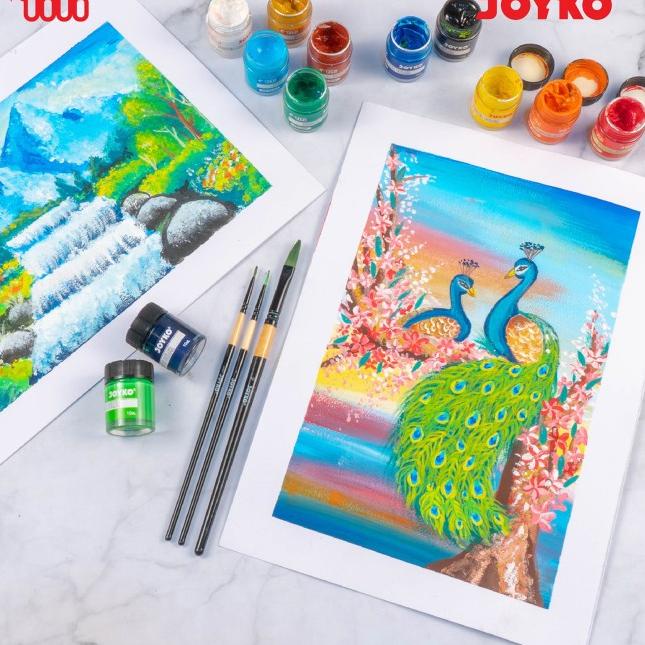 

Borong Hemat Joyko Poster Mix Colors Set Isi 6 Pcs 10ml Cat Air Colour Warna Titi 10 ml