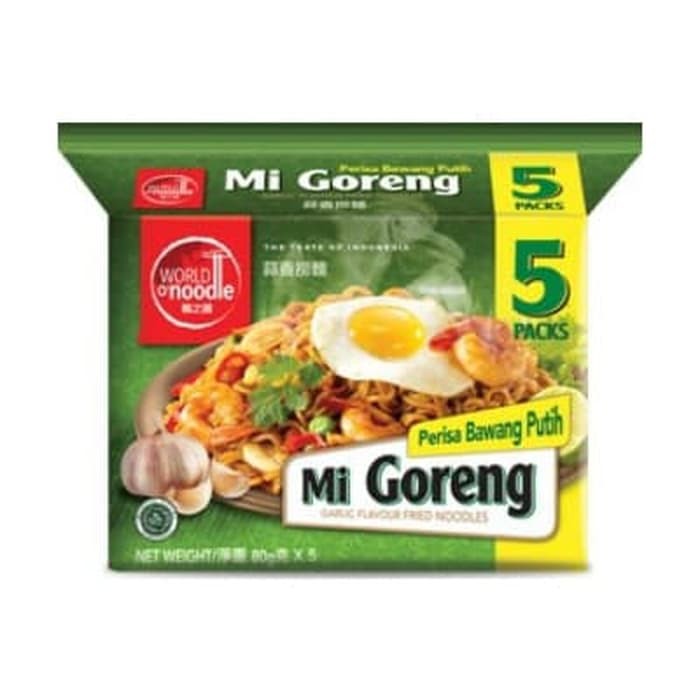 

#HANDCARRY World O Noodle Mi Goreng Garlic 5s - UFOHCR0376