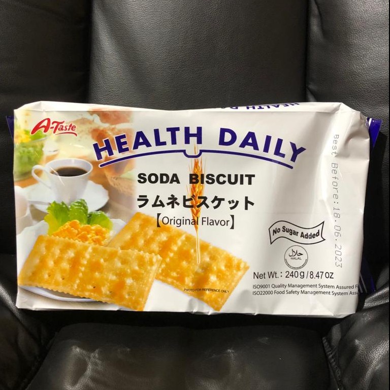 A-Taste Health Daily Soda Biscuit no Sugar /Biskuit Soda Original 240g