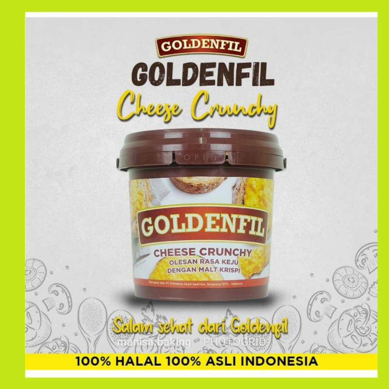 

GOLDENFIL CHEESE CRUNCHY 1 KG KEMASAN ASLI PABRIK SELAI KEJU CRUNCHY GOLDENFIL KEJU SELAI ROTI BAKAR