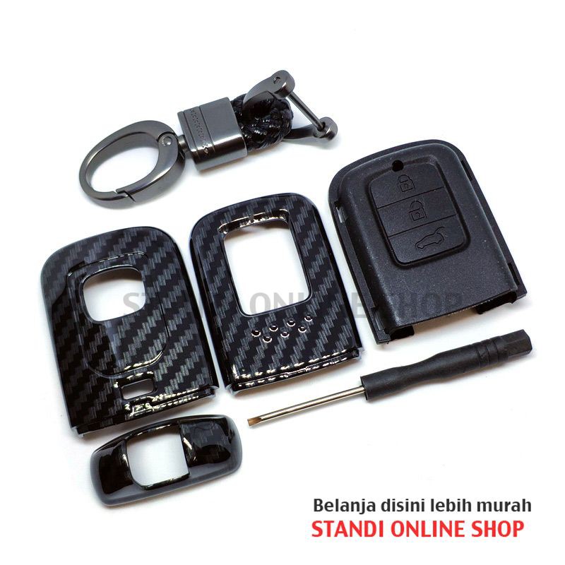 Cover Smartkey Sarung Kunci Remote Smartkey Honda CRV CR-V Turbo Prestige Hitam