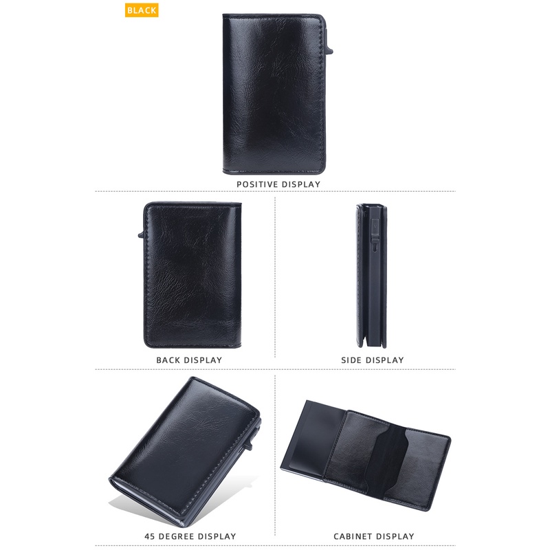 DOMPET KARTU PRIA BAHAN KULIT BAELLERRY CARD HOLDER ANTI RFID BLY57