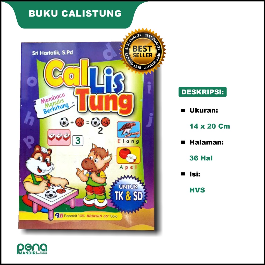 Buku Calistung Beringin ( Membaca Menulis Dan Berhitung ) Untuk Anak