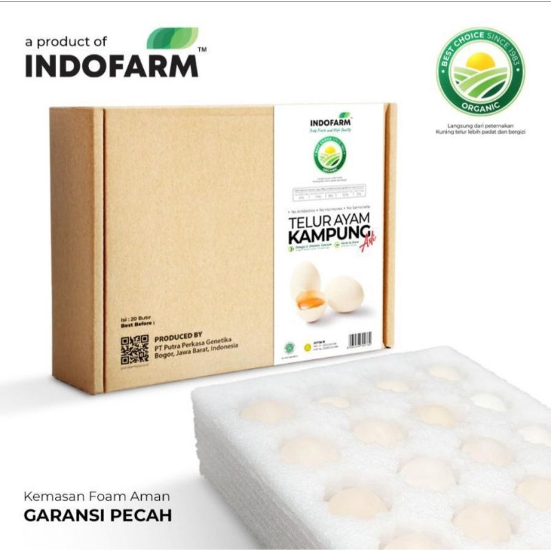 

RB Telur Ayam Kampung Omega Indofarm 20 pcs Original