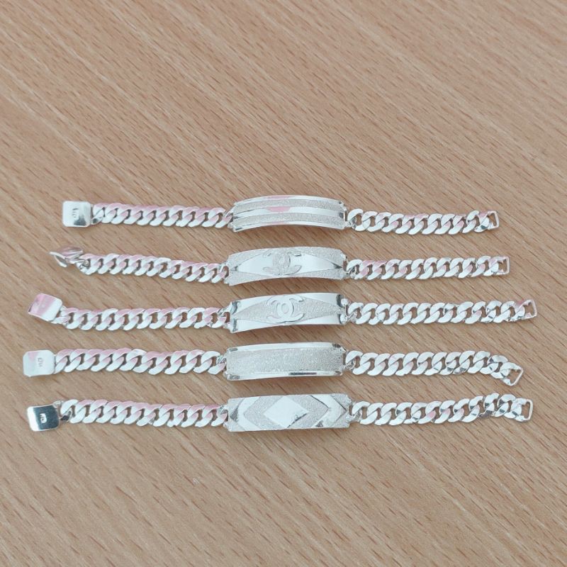 Gelang Anak Perak Plat Untuk Perempuan dan Laki-Laki - Sisik Naga