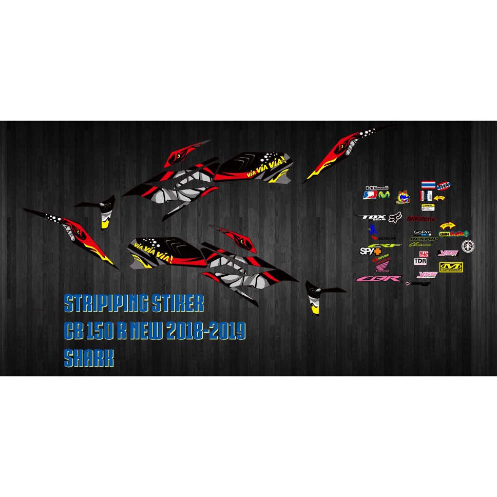 STRIPING STIKER CB 150 R STREETFIRE 2018 SHARK