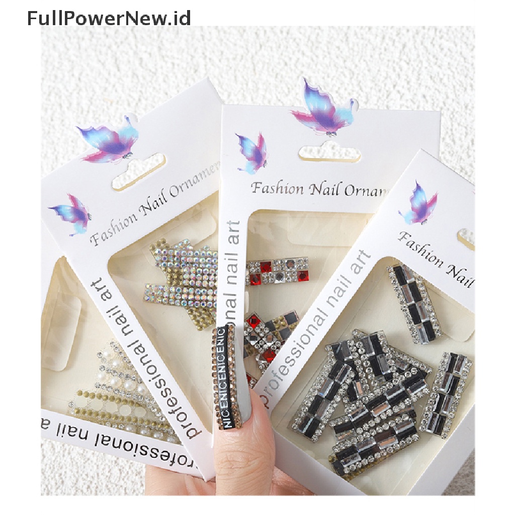 (Full) Stiker Kuku Gaya Jepang Motif Tulisan Aksen Hollow Untuk Aksesoris Nail Art / Manicure