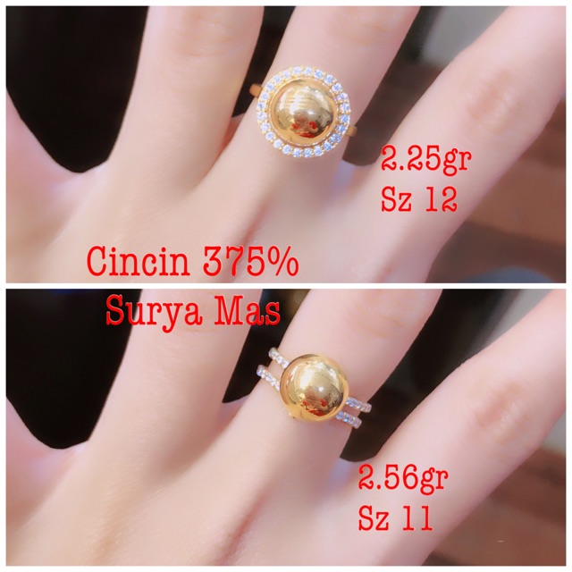 Cincin emas kadar 375%