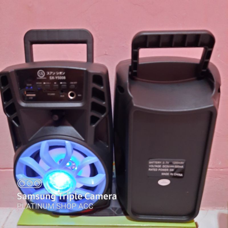 SPEAKER BLUETOOTH Y5009/F410 GRATIS MIC KARAOKE/SALON AKTIF SUPER BASS  WIRELESS RADIO PORTABLE