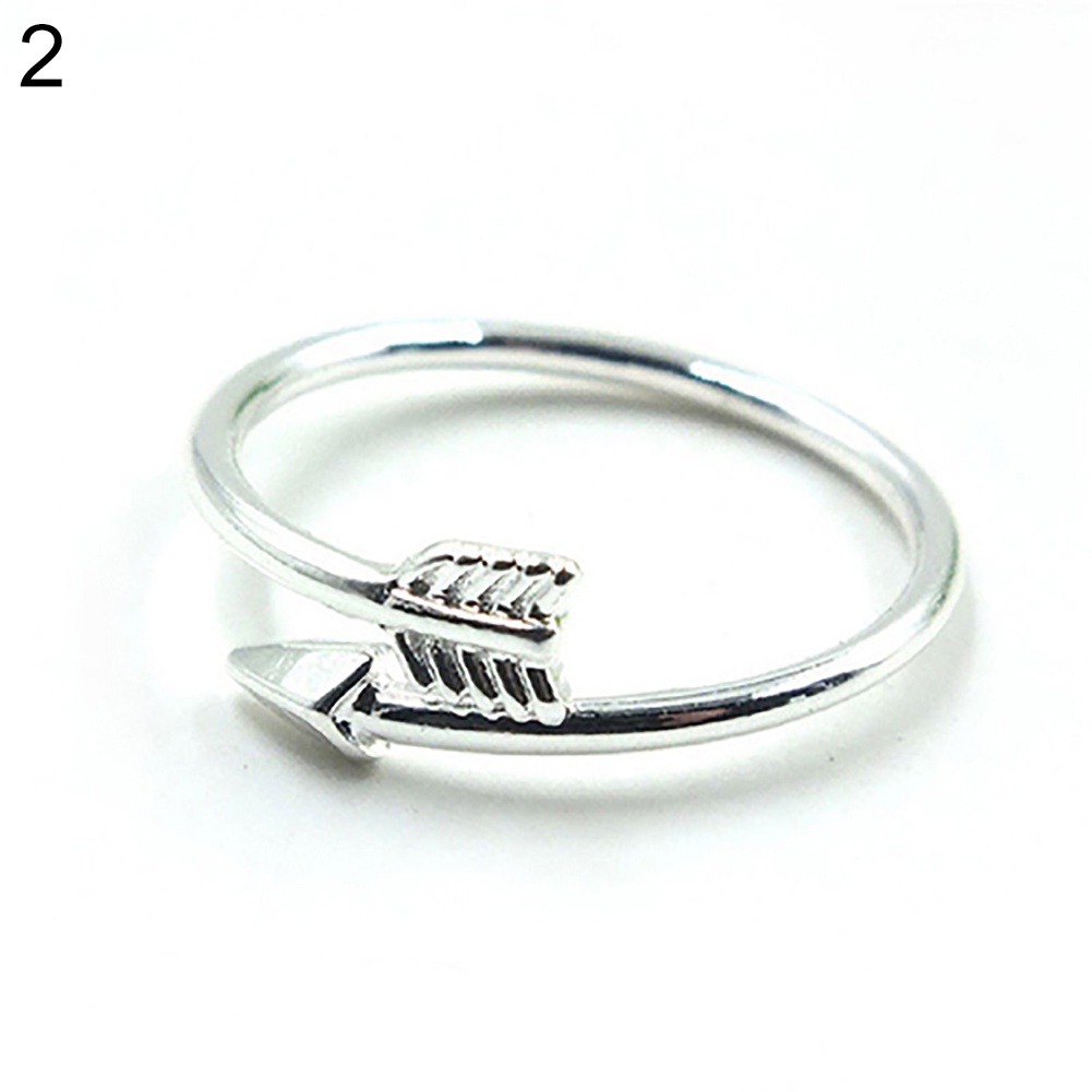Hu Hu Hu Hu Hu Alat Bantu Pasang Kacamata♡ Cincin Model Terbuka Desain Anak Panah Warna Goldsilver Adjustable Untuk Wanita