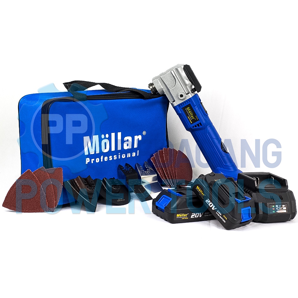 MOLLAR CMFT20300 MESIN OSKILASI BATERAI 20V CORDLESS MULTI CUTTER TOOL