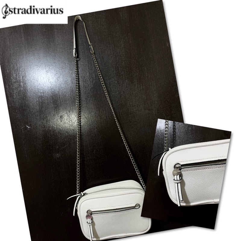 Tas Rantai Stradivarius White ORI