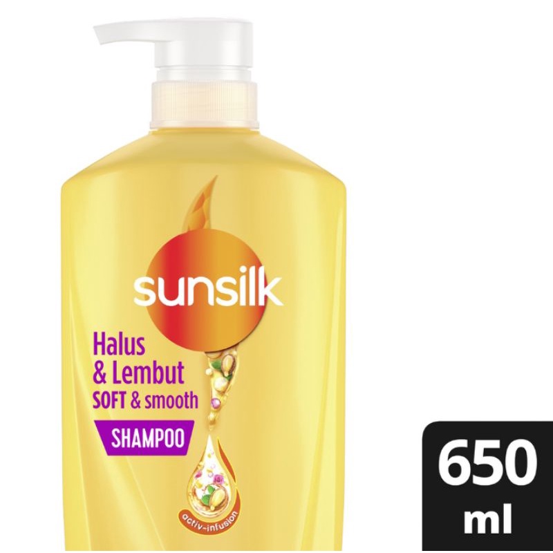 Sunsilk Shampo Halus &amp; Lembut kemasan botol pump 650ml