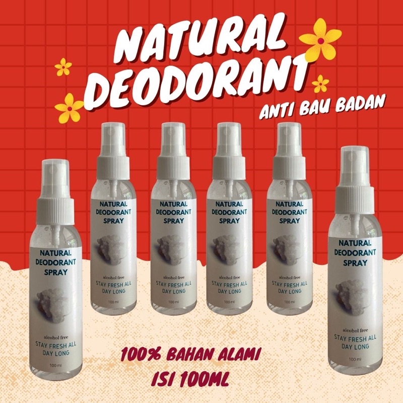 10 BOTOL PAKET USAHA GROSIR DEOSPRAY 100 ML - 10 BOTOL NATURAL DEODORANT TAWAS CAIR ALAMI  [Grosir/Paket Usaha]