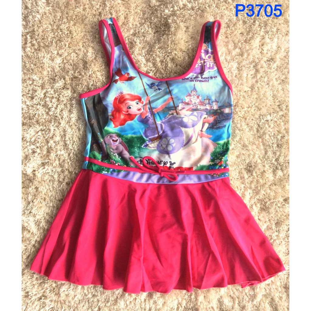 Baju Renang Anak Perempuan Motif Sofia Swing