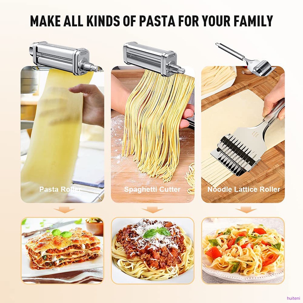 Pasta Maker 304 Stainless Steel Kitchen Pasta Roller Attachment Replacement for KitchenAid Stand Mixer huiteni.id