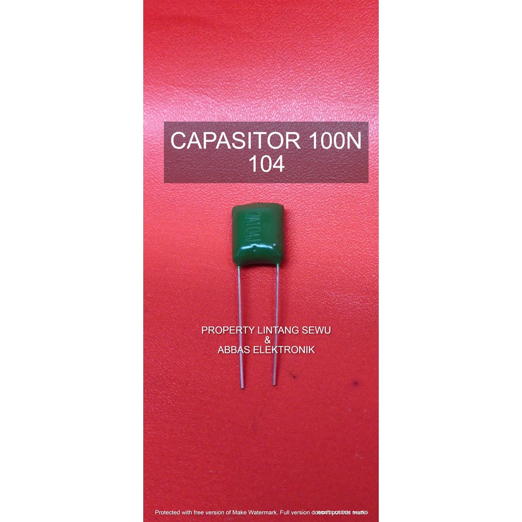 CAPASITOR KAPASITOR MILAR 100 NANO 104 100NANO 100V